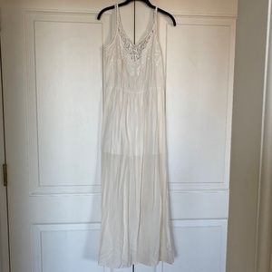CLUB MONACO MAXI DRESS WITH IVORY EMBROIDERY DETAIL